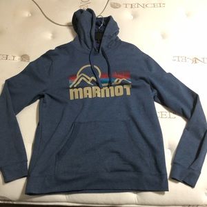Marmot Coastal Logo Dark Blue Hoodie